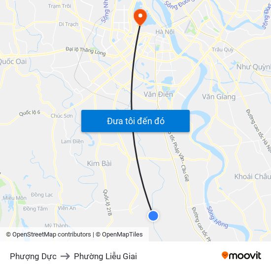 Phượng Dực to Phường Liễu Giai map