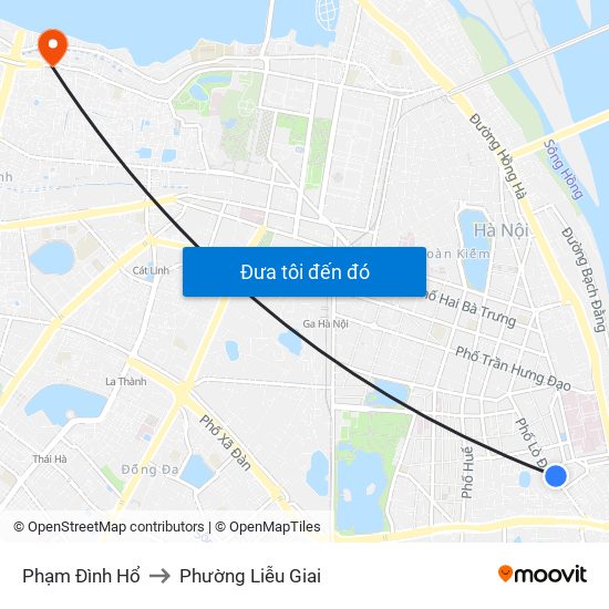 Phạm Đình Hổ to Phường Liễu Giai map