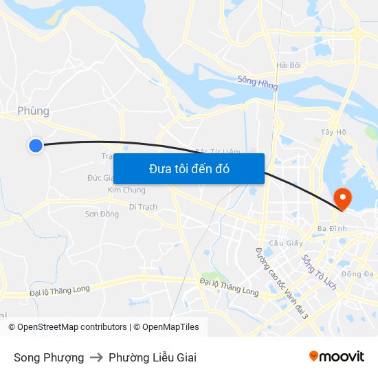 Song Phượng to Phường Liễu Giai map