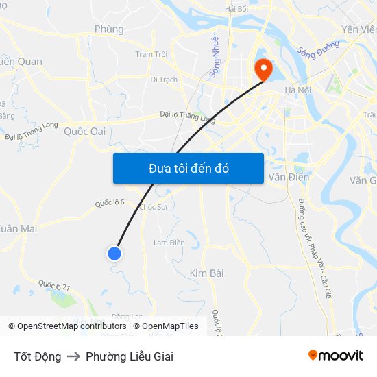 Tốt Động to Phường Liễu Giai map