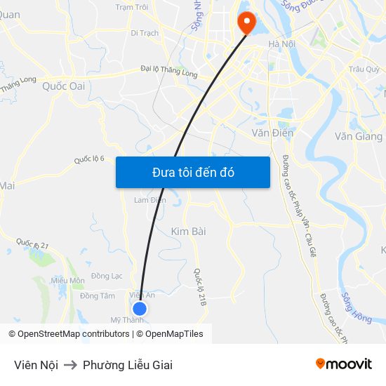 Viên Nội to Phường Liễu Giai map