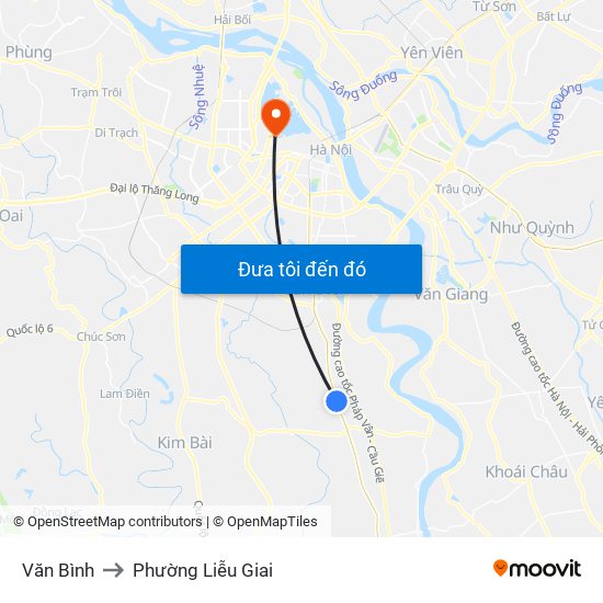 Văn Bình to Phường Liễu Giai map