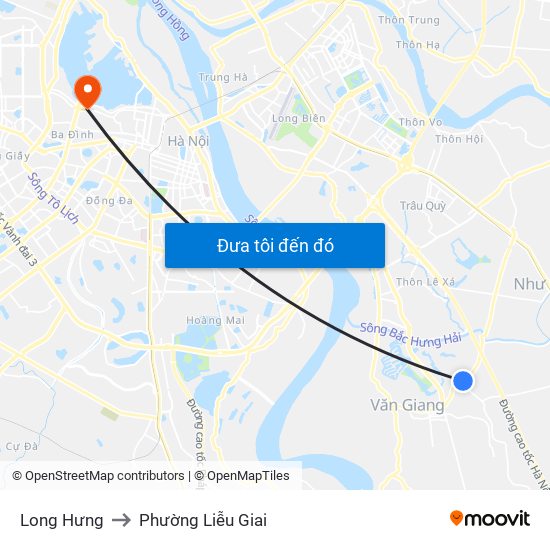 Long Hưng to Phường Liễu Giai map