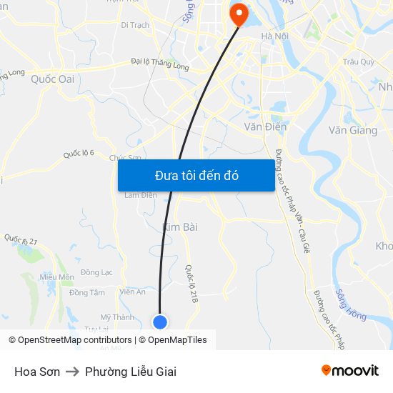 Hoa Sơn to Phường Liễu Giai map