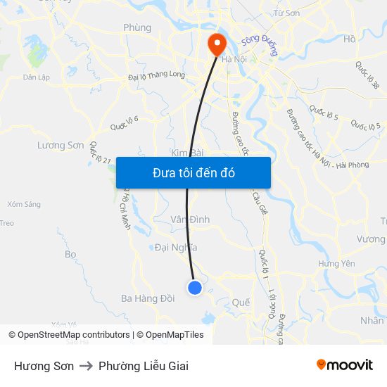 Hương Sơn to Phường Liễu Giai map