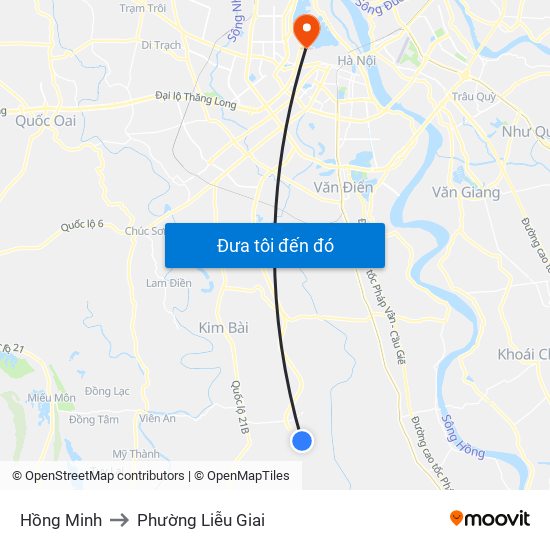 Hồng Minh to Phường Liễu Giai map