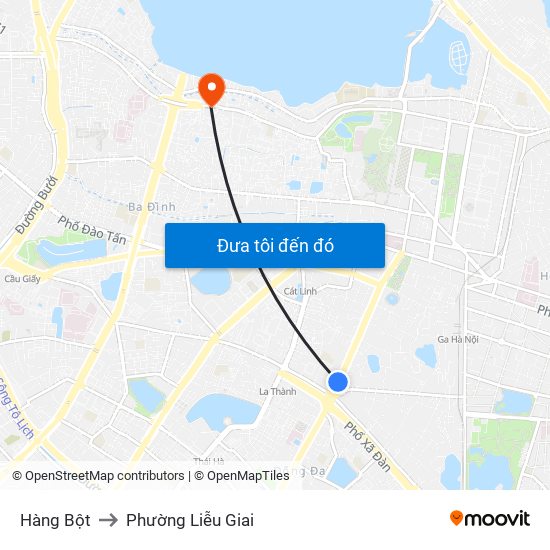 Hàng Bột to Phường Liễu Giai map