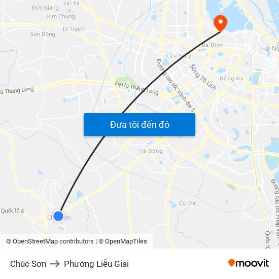 Chúc Sơn to Phường Liễu Giai map