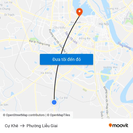 Cự Khê to Phường Liễu Giai map