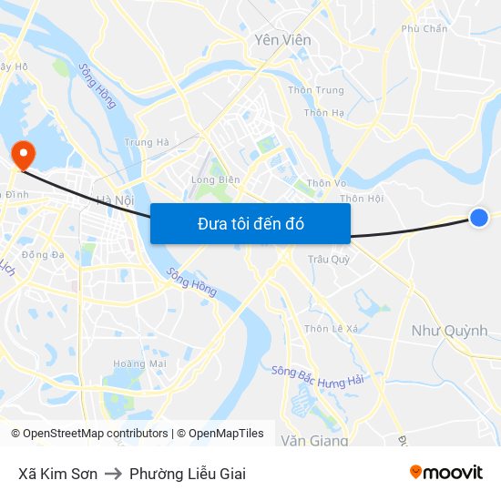 Xã Kim Sơn to Phường Liễu Giai map
