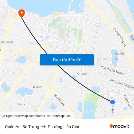 Quận Hai Bà Trưng to Phường Liễu Giai map