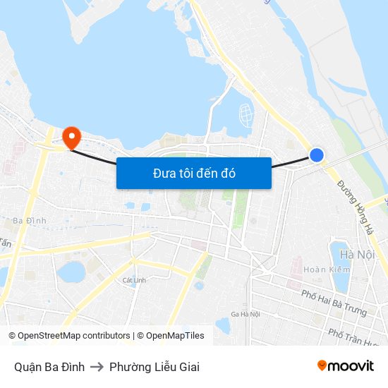 Quận Ba Đình to Phường Liễu Giai map