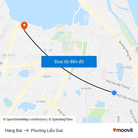 Hàng Bài to Phường Liễu Giai map