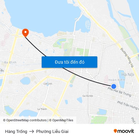 Hàng Trống to Phường Liễu Giai map