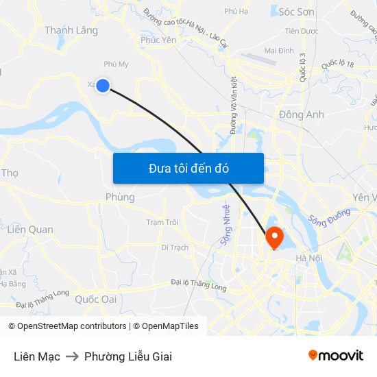 Liên Mạc to Phường Liễu Giai map