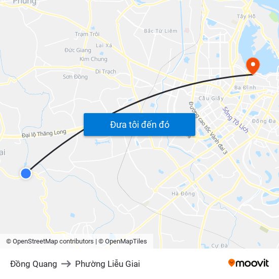 Đồng Quang to Phường Liễu Giai map