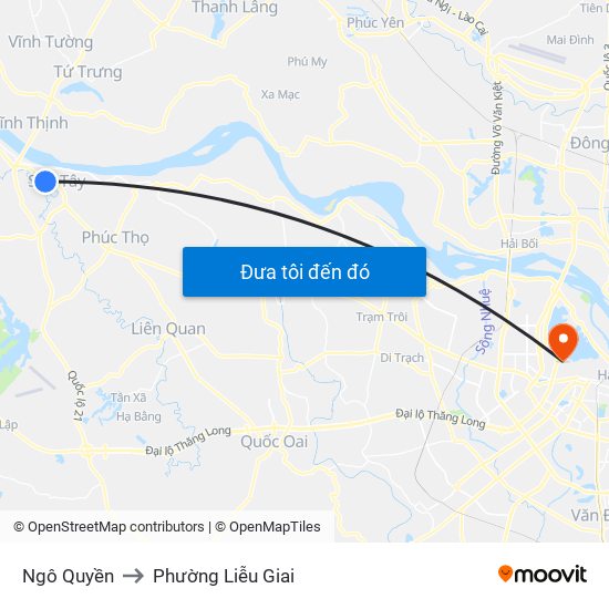 Ngô Quyền to Phường Liễu Giai map