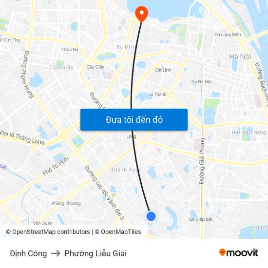 Định Công to Phường Liễu Giai map