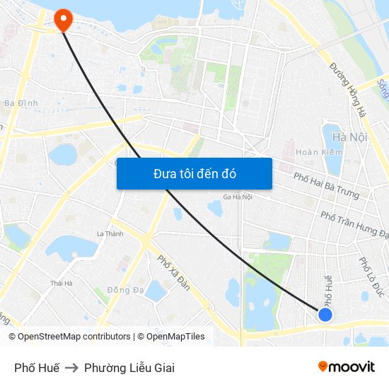 Phố Huế to Phường Liễu Giai map