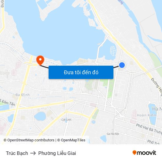 Trúc Bạch to Phường Liễu Giai map