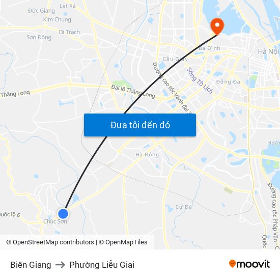 Biên Giang to Phường Liễu Giai map