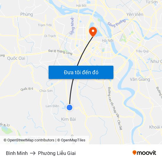 Bình Minh to Phường Liễu Giai map