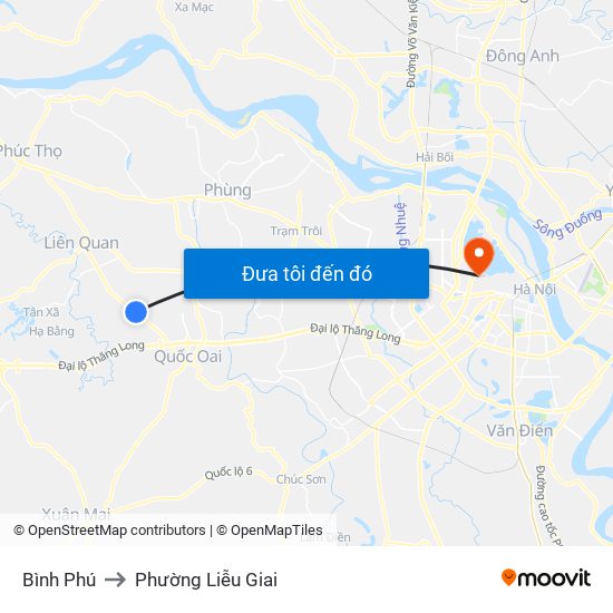 Bình Phú to Phường Liễu Giai map