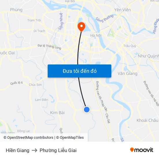 Hiền Giang to Phường Liễu Giai map