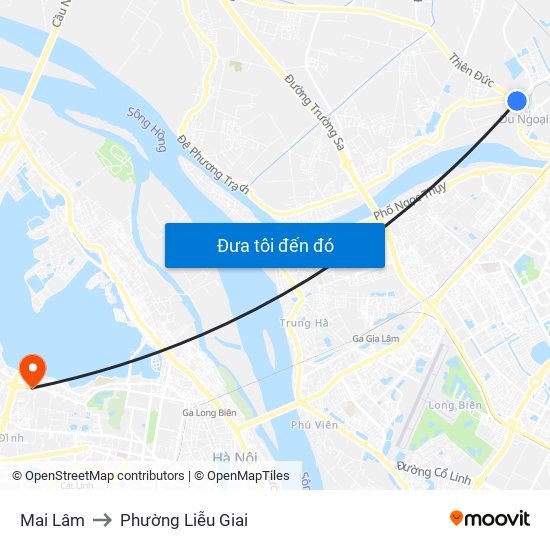 Mai Lâm to Phường Liễu Giai map