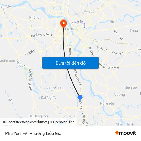 Phú Yên to Phường Liễu Giai map