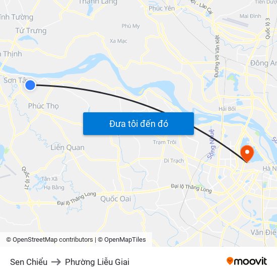 Sen Chiểu to Phường Liễu Giai map