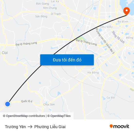 Trường Yên to Phường Liễu Giai map