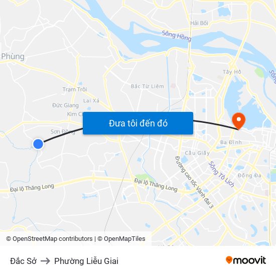 Đắc Sở to Phường Liễu Giai map