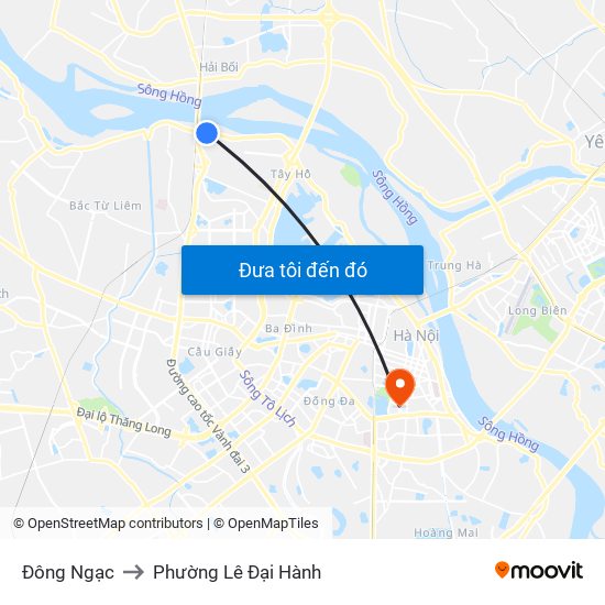 Đông Ngạc to Phường Lê Đại Hành map