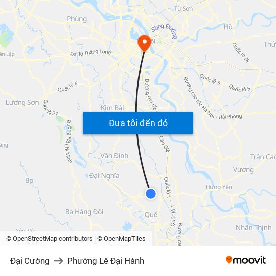 Đại Cường to Phường Lê Đại Hành map