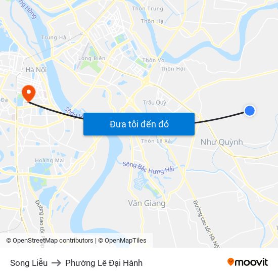 Song Liễu to Phường Lê Đại Hành map