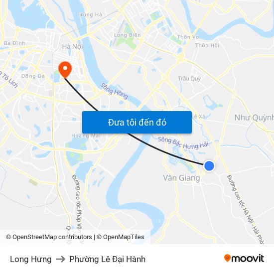 Long Hưng to Phường Lê Đại Hành map