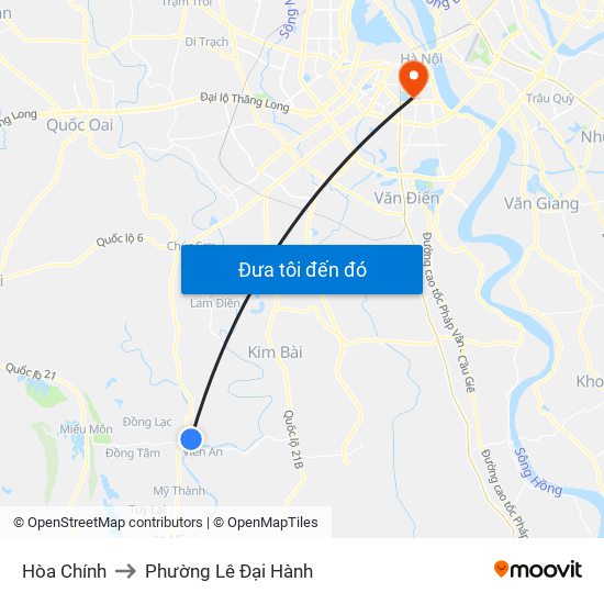 Hòa Chính to Phường Lê Đại Hành map