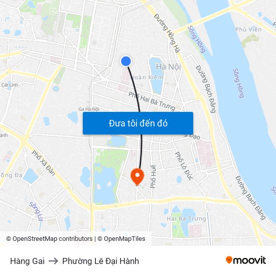 Hàng Gai to Phường Lê Đại Hành map