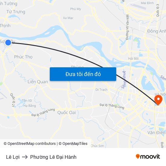 Lê Lợi to Phường Lê Đại Hành map