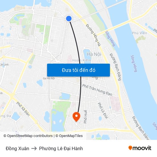 Đồng Xuân to Phường Lê Đại Hành map