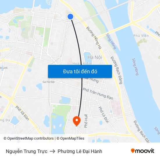 Nguyễn Trung Trực to Phường Lê Đại Hành map