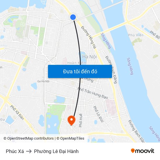 Phúc Xá to Phường Lê Đại Hành map