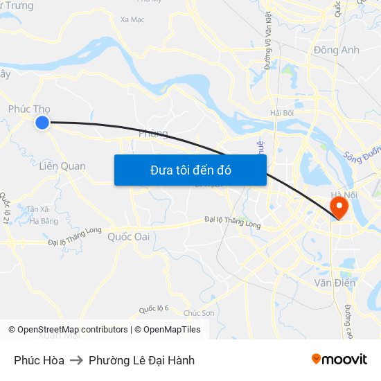 Phúc Hòa to Phường Lê Đại Hành map