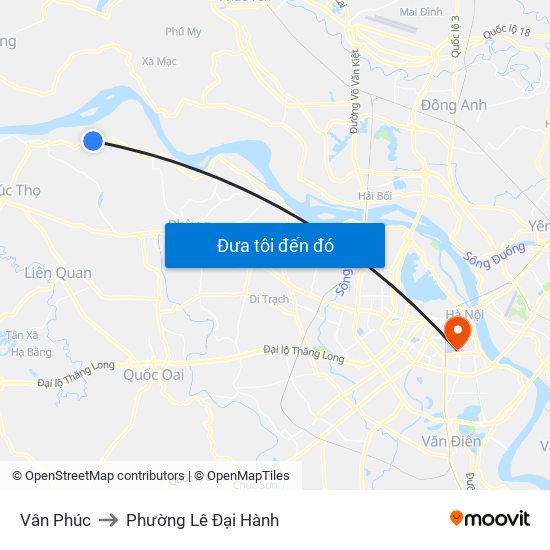 Vân Phúc to Phường Lê Đại Hành map