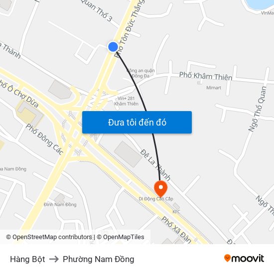 Hàng Bột to Phường Nam Đồng map