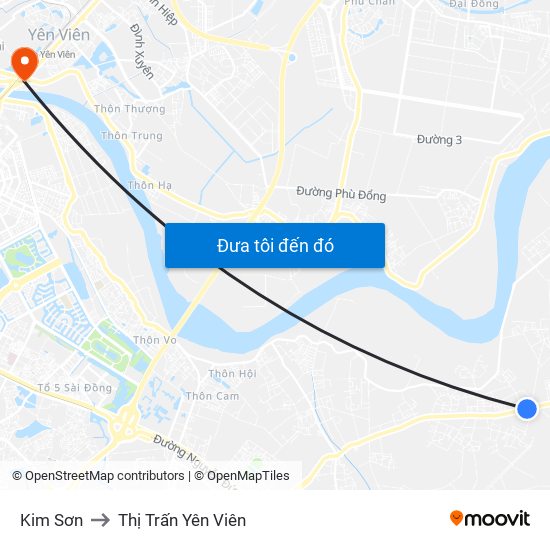 Kim Sơn to Thị Trấn Yên Viên map