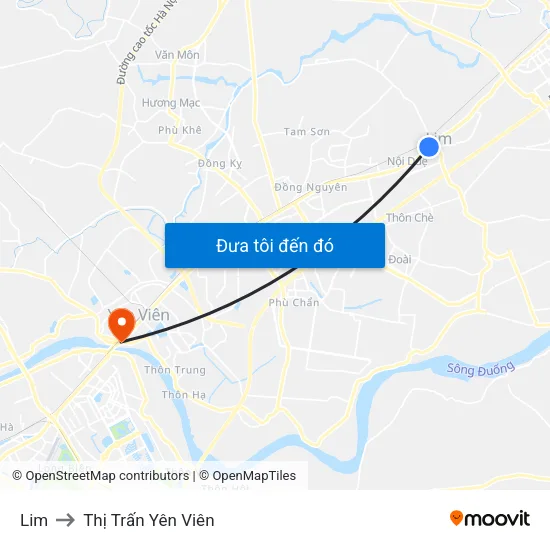 Lim to Thị Trấn Yên Viên map