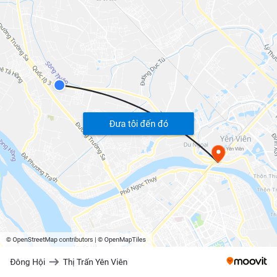 Đông Hội to Thị Trấn Yên Viên map