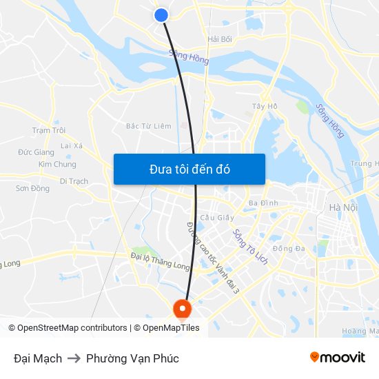 Đại Mạch to Phường Vạn Phúc map